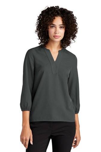 Mercer+Mettle™ Women's Stretch Crepe 3/4-Sleeve Blouse