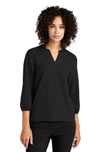 Load image into Gallery viewer, Mercer+Mettle™ Women&#39;s Stretch Crepe 3/4-Sleeve Blouse
