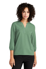 Load image into Gallery viewer, Mercer+Mettle™ Women&#39;s Stretch Crepe 3/4-Sleeve Blouse
