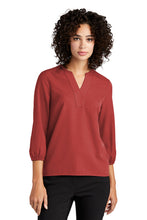 Load image into Gallery viewer, Mercer+Mettle™ Women&#39;s Stretch Crepe 3/4-Sleeve Blouse
