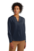 Load image into Gallery viewer, Brooks Brothers® Women’s Open-Neck Satin Blouse
