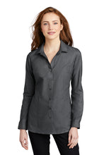 Load image into Gallery viewer, Port Authority ® Ladies Pincheck Easy Care Shirt
