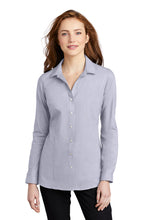 Load image into Gallery viewer, Port Authority ® Ladies Pincheck Easy Care Shirt
